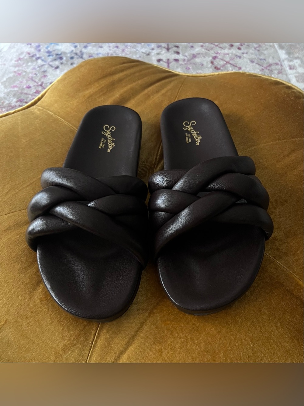 Brand New Seychelles Women's Braided Slide Sandal - Dark Brown Size 9